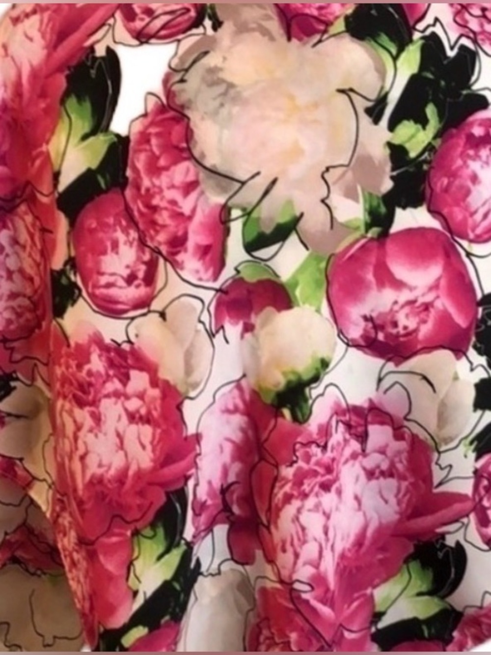 Reed 36”‎ Square Pink Floral Scarf